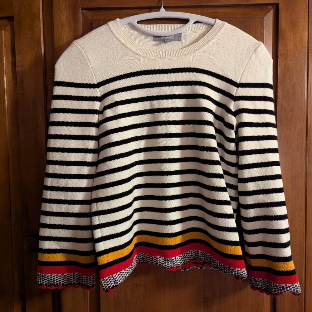 Marled Striped Sweater